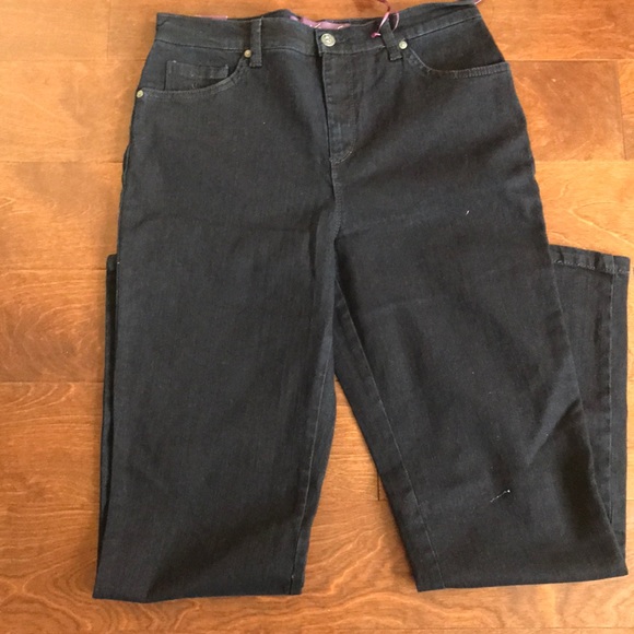 Gloria Vanderbilt tapered leg mud ride jeans Sz 6 - Picture 1 of 5